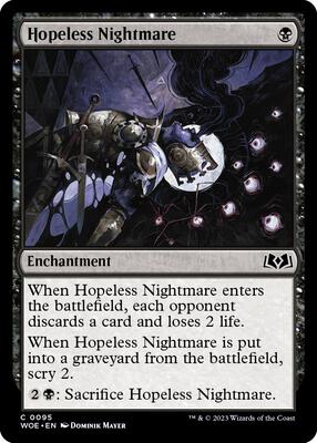 Hopeless Nightmare card from Wilds of Eldraine