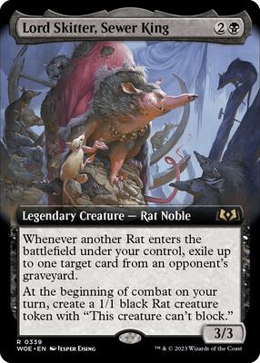 Lord Skitter, Sewer King (Extended Art) card from Wilds of Eldraine