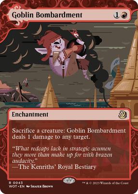 Goblin Bombardment card from Wilds of Eldraine: Enchanting Tales