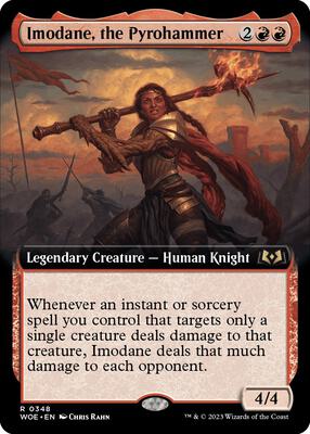 Imodane, the Pyrohammer (Extended Art) card from Wilds of Eldraine