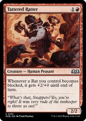 Tattered Ratter card from Wilds of Eldraine