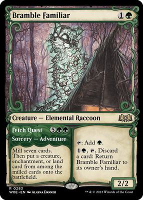 Bramble Familiar (Showcase) card from Wilds of Eldraine