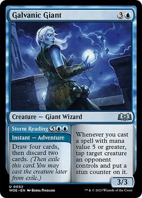 Galvanic Giant card from Wilds of Eldraine