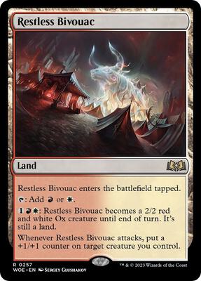 Restless Bivouac card from Wilds of Eldraine