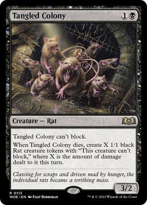 Tangled Colony card from Wilds of Eldraine