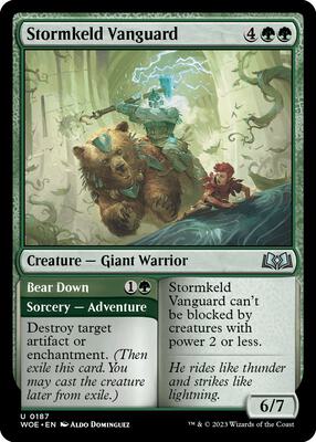 Stormkeld Vanguard card from Wilds of Eldraine