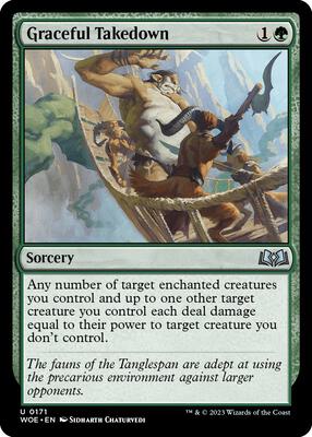 Graceful Takedown card from Wilds of Eldraine