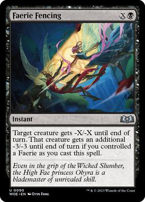 Faerie Fencing card from Wilds of Eldraine
