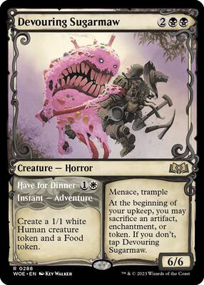Devouring Sugarmaw (Showcase) card from Wilds of Eldraine