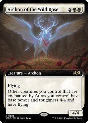 Archon of the Wild Rose (Extended Art) card from Wilds of Eldraine