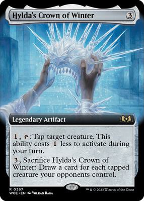 Hylda's Crown of Winter (Extended Art) card from Wilds of Eldraine