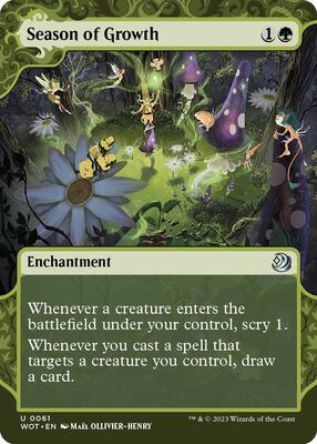 Season of Growth card from Wilds of Eldraine: Enchanting Tales