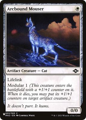 Arcbound Mouser card from The List Reprints