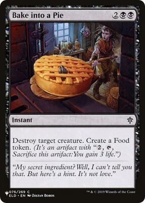 Bake into a Pie card from The List Reprints