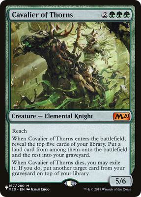Cavalier of Thorns card from The List Reprints