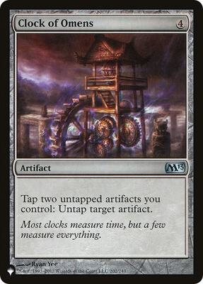 Clock of Omens card from The List Reprints