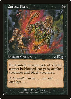 Cursed Flesh card from The List Reprints