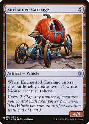 Enchanted Carriage card from The List Reprints