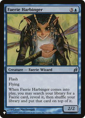 Faerie Harbinger card from The List Reprints