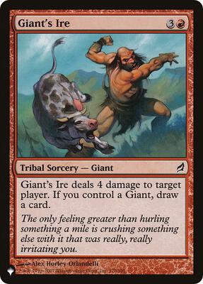 Giant's Ire card from The List Reprints