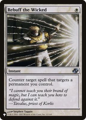 Rebuff the Wicked card from The List Reprints