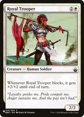 Royal Trooper card from The List Reprints