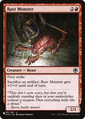 Rust Monster card from The List Reprints