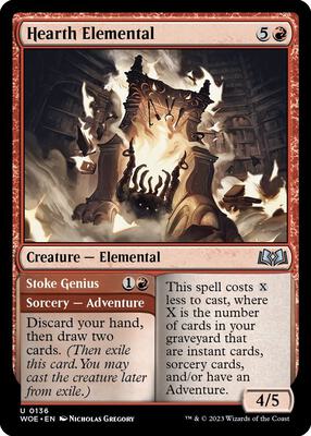 Hearth Elemental card from Wilds of Eldraine