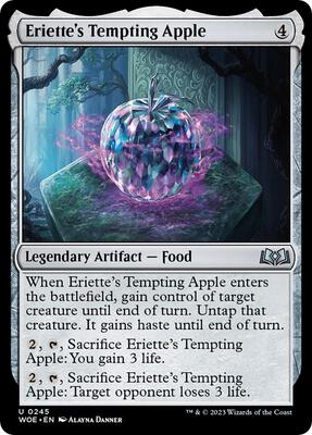 Eriette's Tempting Apple card from Wilds of Eldraine