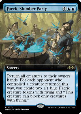 Faerie Slumber Party (Extended Art) card from Wilds of Eldraine