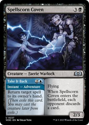 Spellscorn Coven card from Wilds of Eldraine