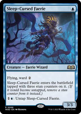 Sleep-Cursed Faerie card from Wilds of Eldraine