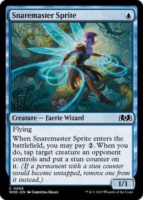 Snaremaster Sprite card from Wilds of Eldraine
