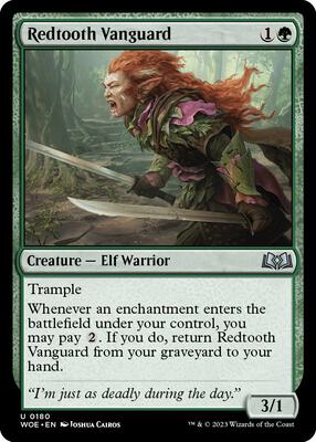 Redtooth Vanguard card from Wilds of Eldraine