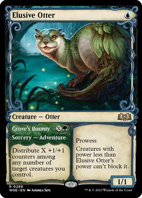 Elusive Otter (Showcase) card from Wilds of Eldraine