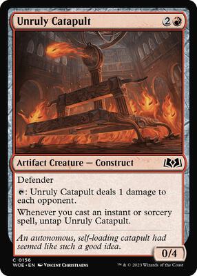 Unruly Catapult card from Wilds of Eldraine
