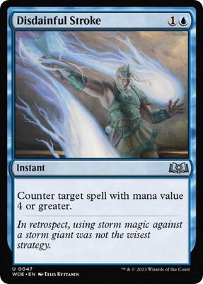 Disdainful Stroke card from Wilds of Eldraine