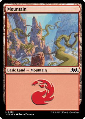 Mountain (0273) card from Wilds of Eldraine