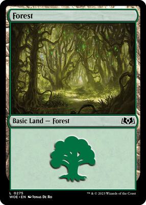 Forest (0275) card from Wilds of Eldraine