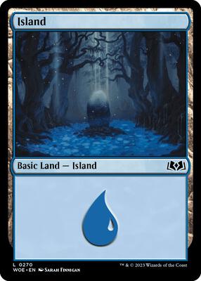 Island (0270) card from Wilds of Eldraine