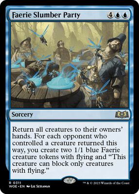 Faerie Slumber Party card from Wilds of Eldraine