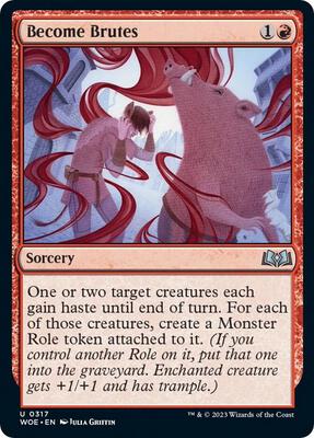 Become Brutes card from Wilds of Eldraine