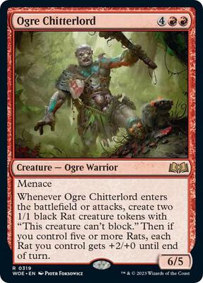 Ogre Chitterlord card from Wilds of Eldraine