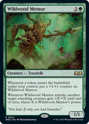Wildwood Mentor card from Wilds of Eldraine