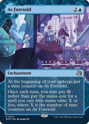 As Foretold card from Wilds of Eldraine: Enchanting Tales