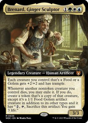 Brenard, Ginger Sculptor (Extended Art) card from Commander: Wilds of Eldraine