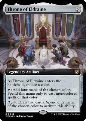 Throne of Eldraine (Extended Art) card from Commander: Wilds of Eldraine