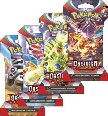 Obsidian Flames Sleeved Booster Pack Art Bundle [Set of 4] card from SV03: Obsidian Flames