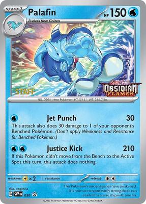 Palafin - 036 (Prerelease) [Staff] card from SV: Scarlet & Violet Promo Cards