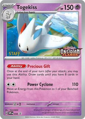 Togekiss - 038 (Prerelease) [Staff] card from SV: Scarlet & Violet Promo Cards